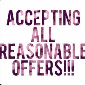 Reasonable offers accepted